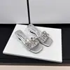 Sandalias de Playa y Chanclas de Moda para Mujer con Pedrería, Nuevo Modelo 2026, Diseño de Media Chancla a la Moda