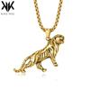 Comercio electrónico transfronterizo suministro acero de titanio Colgante de Tigre tigre con forma dominante collar para hombre accesorios de moda para hombre fábrica entrega de una pieza