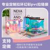 Bolsa cosmética de cremallera de PVC de colores personalizada, Bolsa personalizada con tirador para almacenamiento de artículos de belleza, Neceser personalizado con láser