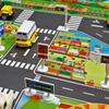 Comercio Exterior Transfronterizo Juguete para Niños Estacionamiento Vista de Mapa Inglés Puro Jugar en Casa Tráfico Juego de Coches Almohadilla