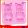 Bibi Molde de silicona para pastel de oso violento de 2 piezas horneado de pan chocolate molde decorativo epoxi artesanal