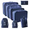 2025 Novas Sacolas Organizadoras Populares para Cosméticos, Mudança, Viagem, Conjunto de Sete Peças para Roupas, Colchas, Roupa Íntima, Desktop Atacado