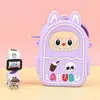 Porta-moedas de ombro de silicone Labubu em estoque, porta-moedas infantil de desenho animado da moda, bolsa de celular transversal de desenho animado para estudantes