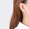 Pendientes de botón de plata S925 Golden Deer King, elegantes y artísticos, con diseño en forma de U, estilo ins, para mujer.