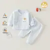 Roupas de bebê para outono e inverno, conjunto térmico acolchoado, conjunto de alça para primavera e outono separado, top e calça de outono, pijamas para recém-nascidos, Classe A