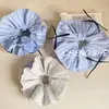 Scrunchie de Laço de Fita de Ballet Estilo Coreano Acessório de Cabelo Grande para Mulheres, Tecido de Renda Texturizado Elástico de Cabelo Ornamento de Cabelo