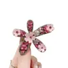 Presilha de Cabelo Flor de Diamante Rosa Brilhante, Presilha Bico de Pato para Mulheres, Doce e Delicada, Presilha de Cabelo de Alta Qualidade, Presilha para Franja Lateral, Acessório de Cabelo