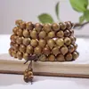 Sándalo Verde 6/8/10mm*108 Cuentas Rosario Sándalo Pulsera Multicírculo para Hombres y Mujeres