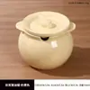 Pote de Banha de Cerâmica Isolado Espesso Estilo Creme com Alças, Recipiente para Banha Resistente a Altas Temperaturas com Tampa e Filtro para Uso Doméstico