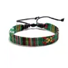 Pulsera Dopamina Multicolor Estilo Étnico Original Pulsera de Tela Tejida a Mano Pulsera de Algodón y Lino Accesorios para Ropa