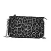 Diseño Artístico Textura Bolsa para Teléfono Móvil Bolso de Mujer 2026 Otoño Simple Casual Bolso de Hombro con Cadena Bolso Cruzado Estampado de Leopardo