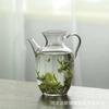 Olla de Vidrio Imitación Canción Transparente Olla Individual Juego de Té Especial para Té Verde Tetera Pequeña Soporte para Olla Cafetera para Té Negro Juego de Tazas de Té