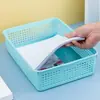 Cesta rectangular de plástico, cesta de almacenamiento para baño, cesta de almacenamiento para encimera de cocina, cesta de almacenamiento estilo europeo, cesta de almacenamiento pequeña para el hogar