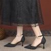 Elegante Zapato de Tacón Bajo Stiletto Estilo Francés de 7 cm para Dama de Honor para Mujer, Estilo Hada Perlada, Versátil con Vestidos, Tacones Bajos