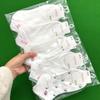 Calcetines de algodón absorbentes para mujer, calcetines cortos de primavera y verano, bonitos calcetines blancos para mujer, calcetines deportivos de malla estilo Lolita al por mayor
