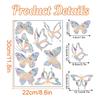 Adhesivo Electrostático para Vidrio con Prisma Arcoíris Transfronterizo Adhesivo Estático Decorativo de PVC para Ventana para Bloquear Pájaros e Impactos Adhesivo Colorido para Ventana