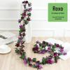 Simulação rosa rattan feriado grinalda casa casamento falso flor decoração peônia ar condicionado tubulação enrolando decoração