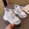 Botas de Neve Novas de Inverno para Crianças com Forro de Lã Sapatos de Algodão Quentes Botas Curtas Sapatos de Bebê para Meninos Botas Martin de Algodão para Meninas
