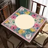 Tapete de Mesa para Mahjong Estilo Europeu Transfronteiriço, Tapete de Mahjong Impresso Personalizado, Borracha Natural Espessa Resistente ao Desgaste, Silencioso Antiderrapante, Tapete para Jogos de Tabuleiro