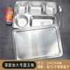 Plato para Comida Rápida de Acero Inoxidable 304, Lonchera Profunda para Adultos Trabajadores de Oficina con Tapa, Plato Compartimentado, Charola para Comida de Cafetería, Vajilla