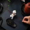 Creativo y lindo tigre pequeño de cerámica, decoración para té, mascota del zodiaco, portalápices, paisaje, decoración de escritorio, hogar moderno, sala de estar