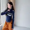 Conjunto deportivo estilo americano para niñas, nuevo modelo otoño 2026 para niños mayores, conjunto de dos piezas con top de manga larga de doble cremallera y pantalones de pierna ancha