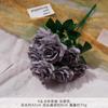Ramo Falso de Capuchino de 9 Cabezas Simulado Arreglo de Flores Artificiales de Seda Flor de Plástico Decoración de Boda Decoración de Sala de Estar