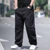 Jeans Plus Size de Verão Masculino e Feminino, Calças Longas Esportivas Largas de Perna Reta para Gordos, Roupa Casual Masculina