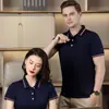 Camisas Polo Masculinas de Manga Curta Pesadas de Verão, Uniformes de Trabalho Personalizados, Uniformes de Cultura Corporativa, Camisetas Polo com Logo Bordado