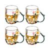 Novo Conjunto de Chá Kung Fu Criativo Esmalte Flor de Damasco Copo Reto Pequena Xícara de Chá Casa Negócios Bule Separação Chá Água