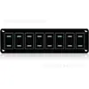 Xinhai Metal Cepillado Luz de Tira Doble Negra Panel de Control de Interruptor de Alimentación para Bus Modificado, Barco con Forma de Yate, RV
