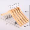 Perchas de Madera Yx Hotel Versión Engrosada para Uso en Casa, Perchas de Madera Antideslizantes para Pantalones, Perchas Vintage de Madera Maciza para Ropa