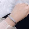 Pulsera de Alta Gama para Celebridades de Internet en Vivo, Nueva, de Venta Caliente, Diamante Completo, Sencilla, Temperamental, Abierta, Ajustable, Pulsera, Joyería de Mano