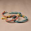 Pulsera de reencarnación estilo Xizang pulsera de hilo de algodón colorido para mujer estilo étnico seis palabras verdaderas cuerda roja año de esta vida cuerda de mano Xizang