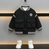 8698 Chaqueta Infantil Otoño 2026 Nueva Chaqueta con Estampado de Letras para Niños Primavera y Otoño Elegante Versátil Chaqueta de Béisbol Otoño