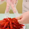 Guantes Desechables Empacados Individualmente Catering Comida para Llevar Grado Alimenticio Cocina Langosta Plástico Película Transparente PE Mayoreo