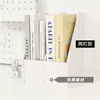 Estantería de escritorio estante de almacenamiento simple para dormitorio y oficina, almacenamiento fijo para escuela, estante de almacenamiento de soporte para libros blanco puro minimalista