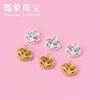 Prata S925 Oco Ruyi Cadeado da Paz Pequeno Pingente DIY Pulseira de Corda Trançada Material de Acessório de Prata Pequeno Pingente
