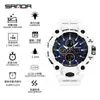 Nuevo Reloj Electrónico Transfronterizo Sanda para Hombre, Deportivo, Resistente al Agua, Luminoso, Doble Pantalla, Multifunción, Modelo Popular