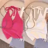 Nuevo Camisole Sexy con Cuello Halter para Mujer 2026, Atuendo de Estilo Tailandés de Verano, Ropa de Playa, Top de Chica Caliente Tailandesa