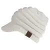 Ventas Directas de Fábrica nuevo gorro de visera vacío de otoño e invierno para mujer multicolor opcional gorro de lana con visera para mujer CC en stock lote