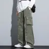Pantalones de trabajo para hombre, pantalones verde militar de primavera y otoño, pantalones gruesos de leñador, pantalones casuales rectos para hombre