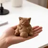 Molde de Silicone para um Guaxinim Segurando a Barriga, Ornamento para Vela Aromática de Gesso e Cimento, Molde de Resina DIY, Exclusivamente para Vendas Transfronteiriças