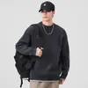 2026 Nova Jaqueta de Tricô Masculina de Inverno Estilo Americano Pesado com Padrão de Abacaxi Retro Falsa de Duas Peças com Gola Redonda