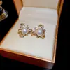 Pendientes de Borla Geométrica de Perla con Circonita de Aguja Plateada Pendientes Elegantes de Lujo Ligero Pendientes de Moda Exquisitos Versátiles para Mujer