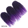 Extensiones de cabello tejidas a mano de 8 pulgadas para venta al por mayor de comercio exterior, pelucas Mary Baby, rastas, trenzas en espiral, rizos pequeños de resorte, multicolor