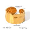 Anillo Abierto de Acero de Titanio Europeo y Americano Transfronterizo que No se Desvanece con Gota de Aceite Nicho de Alta Gama Anillo de Acero Inoxidable Joyería de Mano Asimétrica
