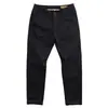 Pantalones de Trabajo de Primavera y Otoño Microelásticos Caqui Duraderos Casuales de Trabajo Pantalones Largos Americanos Lavados Retro Color Sólido Pantalones de Hombre