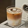 Vaso de Vidrio Simple, Taza de Leche, Vaso para Agua con Gas, Vaso de Jugo Estilo Ins, Vaso para Bebidas Frías, Vaso para Café Helado Latte Americano