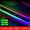 Fiação da barra de luz de soleira de carro, luz de boas-vindas sem fio, luz de sensor de pedal LED para carro, luz de atmosfera de fita decorativa para interior de carro
